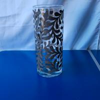 Vaso a forma di Cilindro Vintage in Vetro