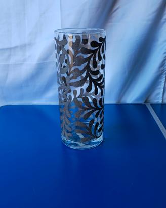 Vaso a forma di Cilindro Vintage in Vetro