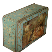 scatola latta biscotti dolci antica decorata 1940