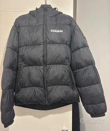 Piumino Napapijri nero con cappuccio - Regular Fit