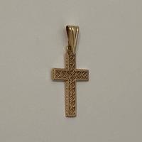 Croce ciondolo pendente oro rosa 585 14K