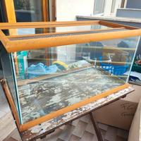 teca in legno e vetro ideale per rettili