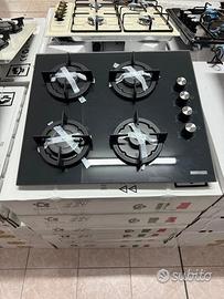 Piano cottura vetro grigio 4fuochi 60cm ghisa nuov