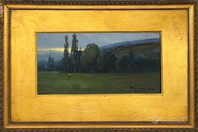 Rocco Lentini pittore quadro tempera su cartoncino
