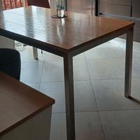 Tavolo artigianale legno e acciaio