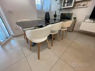 Set 6 Sedie ecopelle e legno Jysk