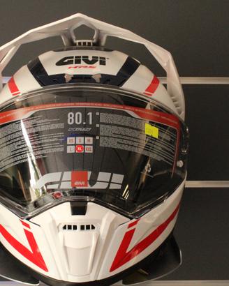 Casco GIVI X.80.1 integrale bianco rosso blu nuovo