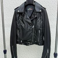 Giubbino chiodo di vera pelle made in italy