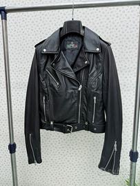 Giubbino chiodo di vera pelle made in italy