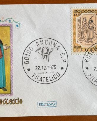 FDC Roma 1975 Boccaccio L.150 + L.100