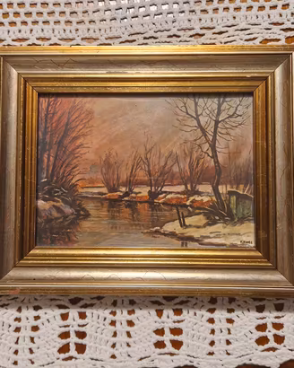 Quadro Miniatura Vintage "Del Fiore" paesaggio 