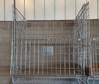 contenitori in rete pieghevoli sovrapponibili