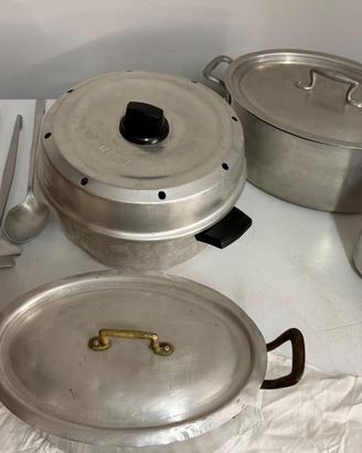 Pentole  e accessori cucina in alluminio anni 60