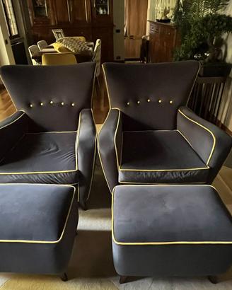 Poltrone di design con poggiapiedi