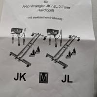 Verricello x tetto rigido jeep wrangler