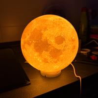 Lampada Moon Stampata in 3D con kit Led gia attivo