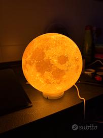 Lampada Moon Stampata in 3D con kit Led gia attivo