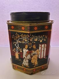 RARA SCATOLA LATTA OTTAGONALE ANNI 60 VINTAGE