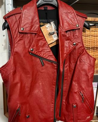 Gilet Pelle Rossa Harley Davidson originale