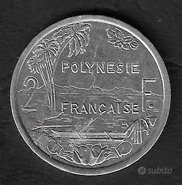 Polinesia Francese - moneta circolata da 2 Franchi
