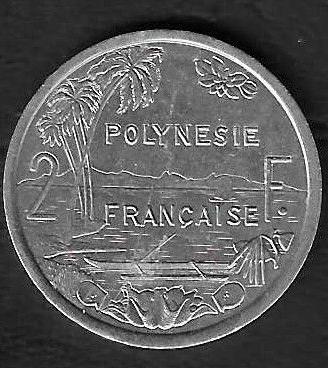 Polinesia Francese - moneta circolata da 2 Franchi