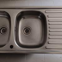 lavello doppio con gocciolatoio Franke acciaio ino