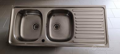 lavello doppio con gocciolatoio Franke acciaio ino