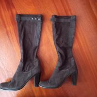 Janet &Janet stivale scamosciato marrone tg 38 