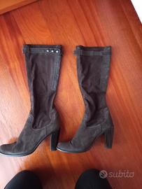 Janet &Janet stivale scamosciato marrone tg 38 