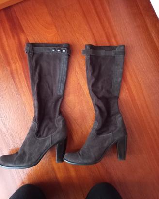 Janet &Janet stivale scamosciato marrone tg 38 