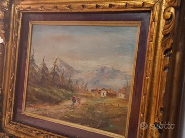quadro con paesaggio di montagna 