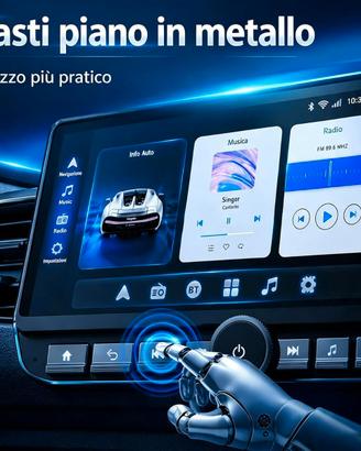 Autoradio 1 DIN 10.1" Girevole CarPlay Wireless
