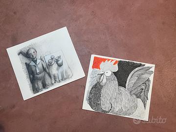 Coppia di disegni firmati G. Sala