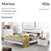 Struttura letto matrimoniale  smontato con rete