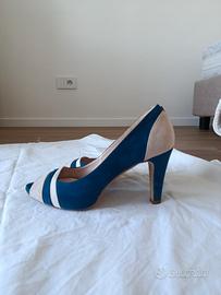 Scarpe tacco n 39 vera pelle