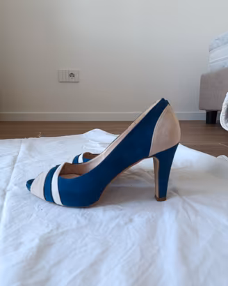 Scarpe tacco n 39 vera pelle