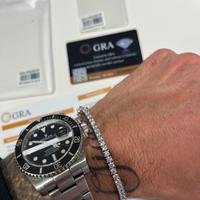 Bracciale Tennis argento moissanite unisex nuovo