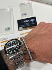 Bracciale Tennis argento moissanite unisex nuovo