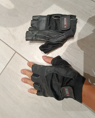 Guanti palestra pesi in pelle