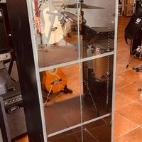 Mobile per Hifi con Sportelli in Vetro e con Ruote