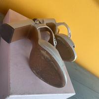 Sandali con platform no 37 colore light grey