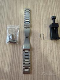 Cinturino orologio in acciaio regolabile nuovo