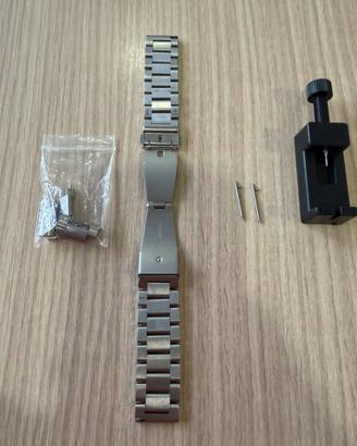 Cinturino orologio in acciaio regolabile nuovo