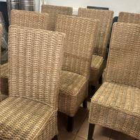 Sedie EMERSON in vero Rattan