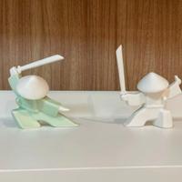 Statuine Samurai in Blanc De Chine !NUOVE!