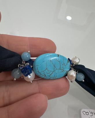 Bracciale argento e pietre