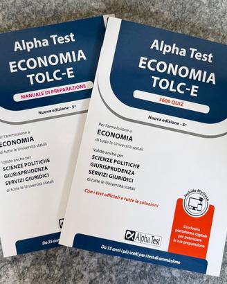 Manuali ECONOMIA TOLC-E di 5° edizione