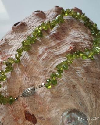 collana  peridoti naturali