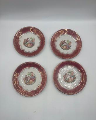 4 Piatti porcellana francese
