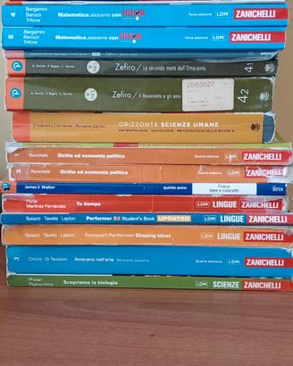 libri scolastici, 3/4/5 liceo 